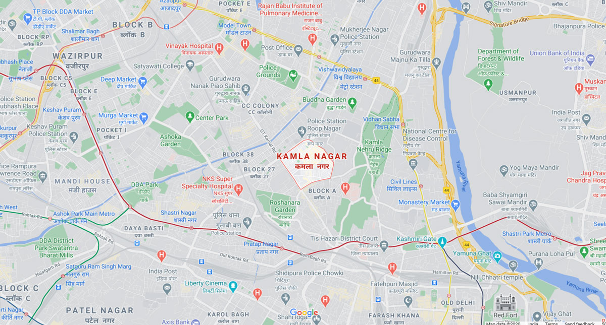 Birla Kamla Nagar New Delhi Location Map