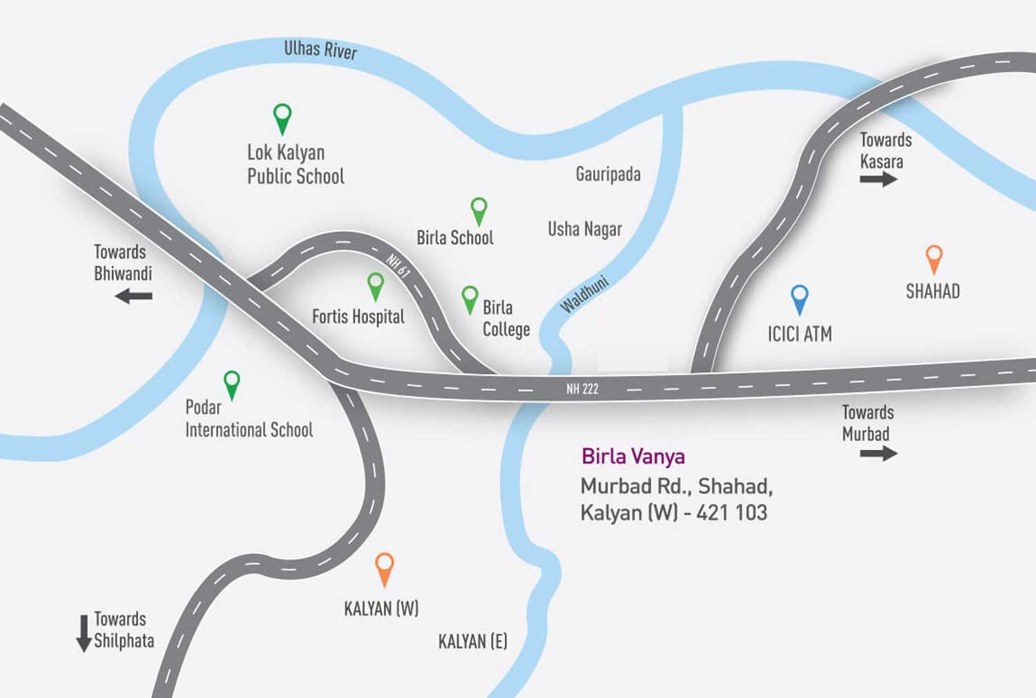 Birla Vanya Location Map